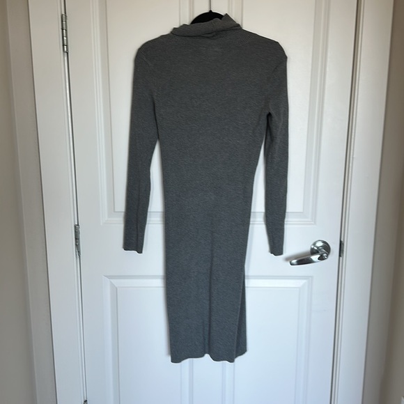 Express midi gray turtleneck, sweater dress size medium - Picture 2 of 2